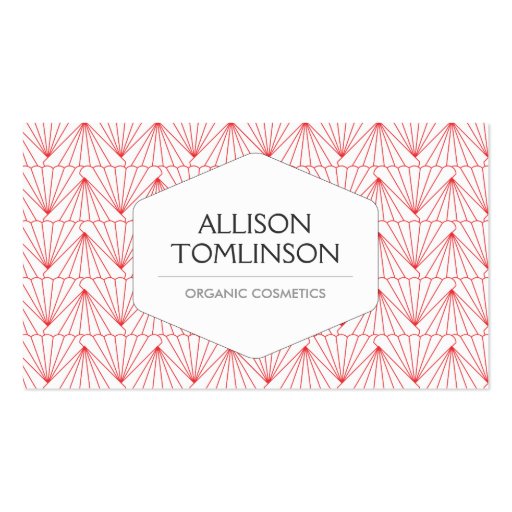 LUXE PERSONAL IDENTITY in RED & WHITE Business Card Template (front side)