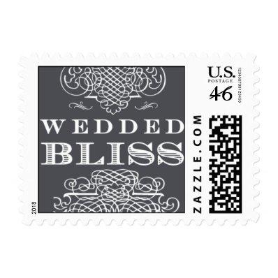 Luxe - Wedded Bliss - Gray Postage Stamps