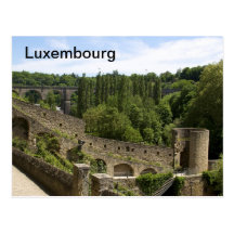 Luxembourg City Ruins Postcard