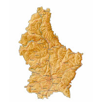 Luxembourg Flag and Map T-Shirt by FlagAndMap Luxembourg Flag and Map T-Shirt