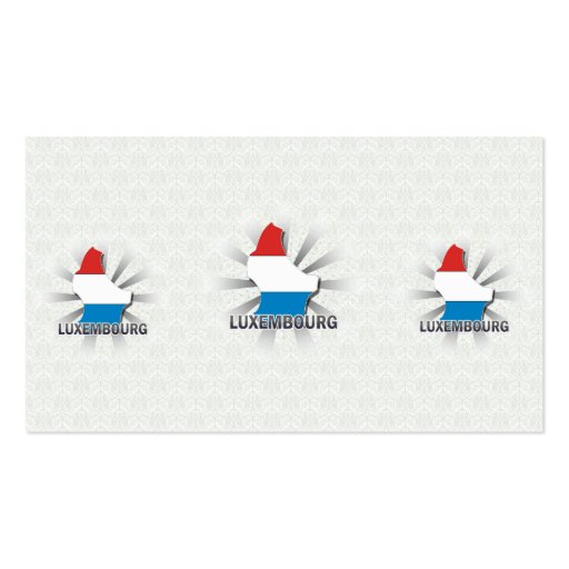 Luxembourg Flag Map 2.0 Business Card (back side)