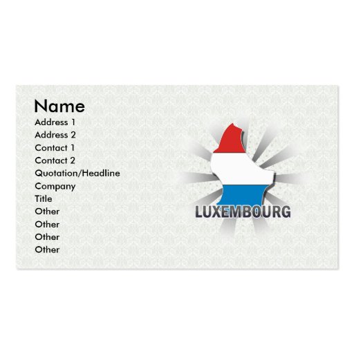 Luxembourg Flag Map 2.0 Business Card (front side)