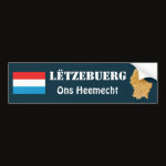 Luxembourg Flag Map Text Bumper Sticker