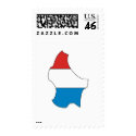 Luxembourg flag map postage