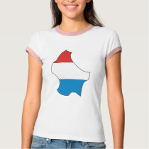 Luxembourg flag map t-shirts by FlagStore Luxembourg flag map t-shirts