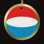 Luxembourg Fisheye Flag Ornament