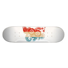 Luxembourg Flag Skate Board