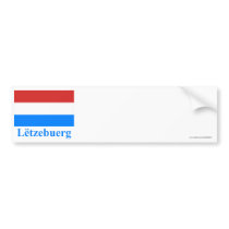 Luxembourg Flag with Name in Luxembourgian bumper stickers