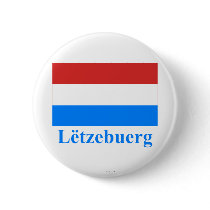 Luxembourg Flag with Name in Luxembourgian buttons