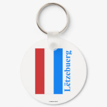 Luxembourg Flag with Name in Luxembourgian keychains