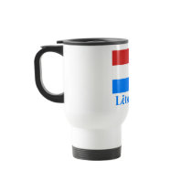 Luxembourg Flag with Name in Luxembourgian mugs