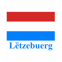 Luxembourg Flag with Name in Luxembourgian t-shirts