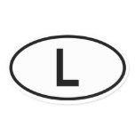Luxembourg "L" stickers