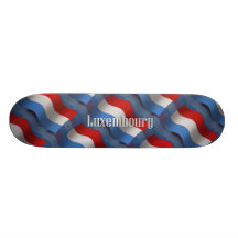 Luxembourg Waving Flag Skateboards