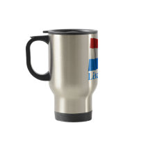 Luxembourg Waving Flag with Name in Luxembourgian mugs