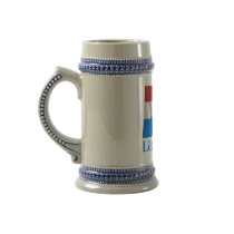 Luxembourg Waving Flag with Name in Luxembourgian mugs