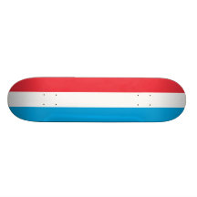 Luxembourg With Border, Luxembourg flag Skate Board