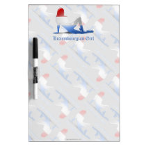 Luxembourgian Girl Silhouette Flag Dry Erase Whiteboard