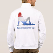 Luxembourgian Girl Silhouette Flag Jackets