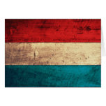 Luxemburgo rústico señala por medio de una bandera felicitaciones