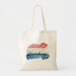 Luxemburgo señala diseño por medio de una bandera bolsas de mano