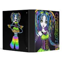 Luxie Rainbow Cyber Goth Club Kid Fairy Binder