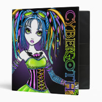 fairy, cybergoth, cyber, goth, faery, club, kid, faerie, cyberlox, glittergoth, cyberfalls, dreads, cyberdreads, rainbow, luxie, lux, fantasy, art, mykajelina, myka, Binder with custom graphic design