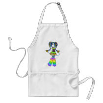 "Luxie" Rainbow Cyber Goth Faerie Apron