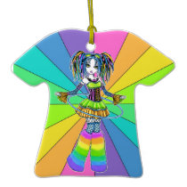"Luxie" Rainbow Cyber Goth Faerie Ornament ornaments