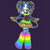 "Luxie" Rainbow Cyber Goth Faerie Tank Top t-shirts