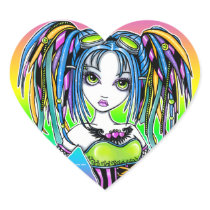 "Luxie" Rainbow Cyber Goth Fairy Stickers stickers