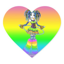 "Luxie" Rainbow Cyber Goth Fairy Stickers stickers