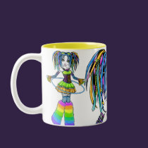 "Luxie" Rainbow Cyber Goth Hula Hoop Fae Mug