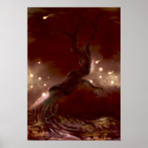 tree, leaf, digital, snake, mood, sin, dark, houk, artwork, poster, art, unique, graphic, digital art, digital realism, surreal, surreal art, recklessness, posters, prints, art posters, fairy posters, cool posters, school, back to school, bestseller, best selling, spirituality, inspirational, Poster with custom graphic design
