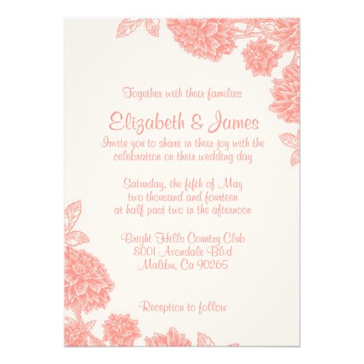 Luxurious Floral Wedding Invitations