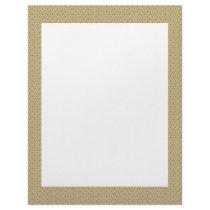 luxurious heart shape white pattern on rough brown letterhead template