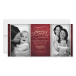 Luxurious red "Joyeux Noël" photo card