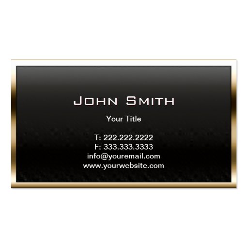 Luxury Black & Gold Glitter Business Card (back side)