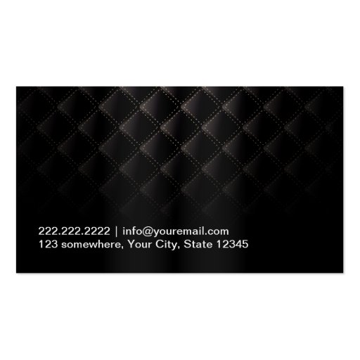 Luxury Black & Gold Sports Agent Business Card (back side)