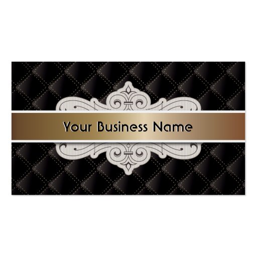 Luxury Black VIP Hair & Beauty business card (front side)