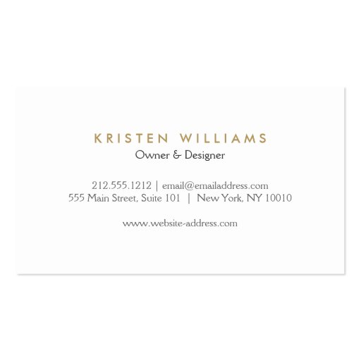 Luxury Boutique Gold Bar on Textured Black Bkgrd Business Card Templates (back side)