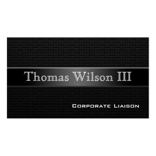 Luxury Carbon Fiber Professional Business Cards (front side)
