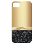 Luxury Dark Floral Gold Metallic iPhone 5 Case