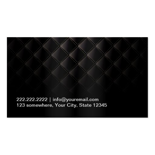 Luxury Dark Real Estate Broker Business Card (back side)