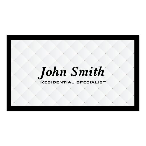 Luxury Diamond Quilt Landscaping Business Card (front side)