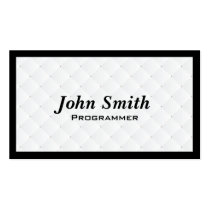Luxury Diamond Quilt Programmer Business Card
