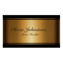 Luxury effect gold and black musical business card