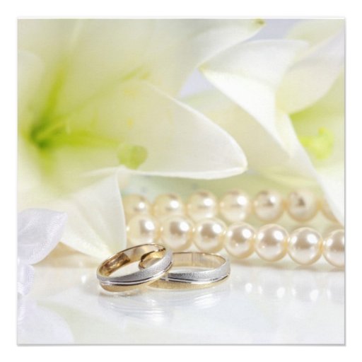 Luxury Elegant Floral Wedding Ring Shower Invite