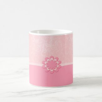 Luxury Elegant Hot Pink Damask Mug