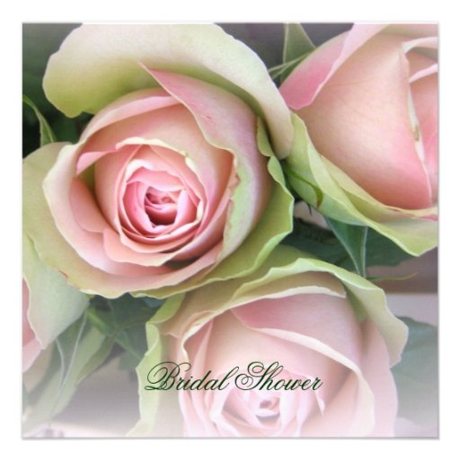 Luxury Elegant Pink Roses Shower Invite